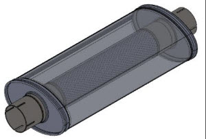 63,5mm uitlaatdemper Ovaal BIG