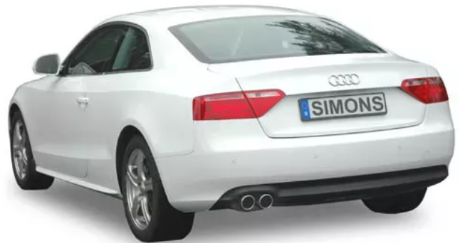 Audi A5 met Simons RVS Sportuitlaat